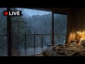🔴 Rain Sounds in a Cozy Bedroom 🌧️ | Best for Insomnia, Sleep Fast, Relax