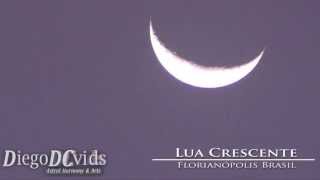 Waxing crescent moon 12 July 2013 - moon update - lua crescente