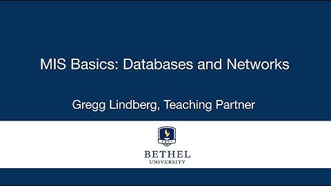 MIS Basics: Databases and Networks