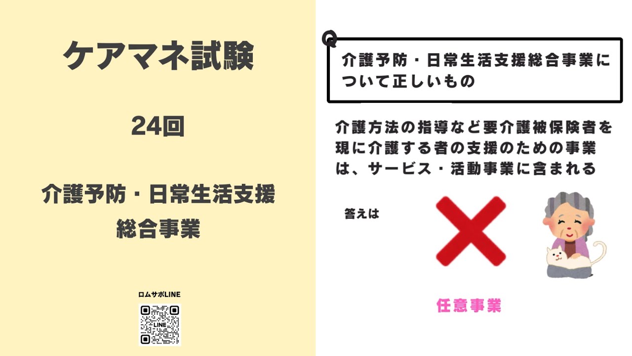 ケアマネ試験対策 一問一答 介護予防・日常生活支援総合事業