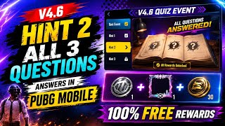 🔴 V4.6 QUIZ EVENT IN PUBG MOBILE ALL MISSIONS COMPLETE | V4.6 QUIZ EVENT HINT 2 ALL CORRECT ANSWERS screenshot 5