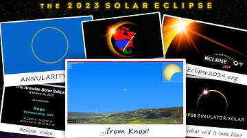 The Annular Solar Eclipse of October 14, 2023 from Knox, PA