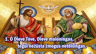 Video thumbnail of "O DIEVE TĖVE, DIEVE MALONINGAS  ( choristu ir žodžiais )"