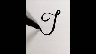 Famous Modern calligraphy monogram practice - letter T 🖌🖋 #leftylife Wealth