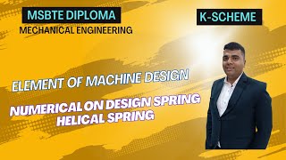 Numerical On Design Of Spring/Helical Spring/Element of machine design/MSBTE Diploma/Mechanical.