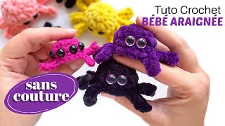 TUTORIEL DÉBUTANT AU CROCHET - BÉBÉ ARAIGNÉE AMIGURUMI - Gaucher