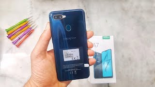 OPPO A7 review unboxing مراجعة