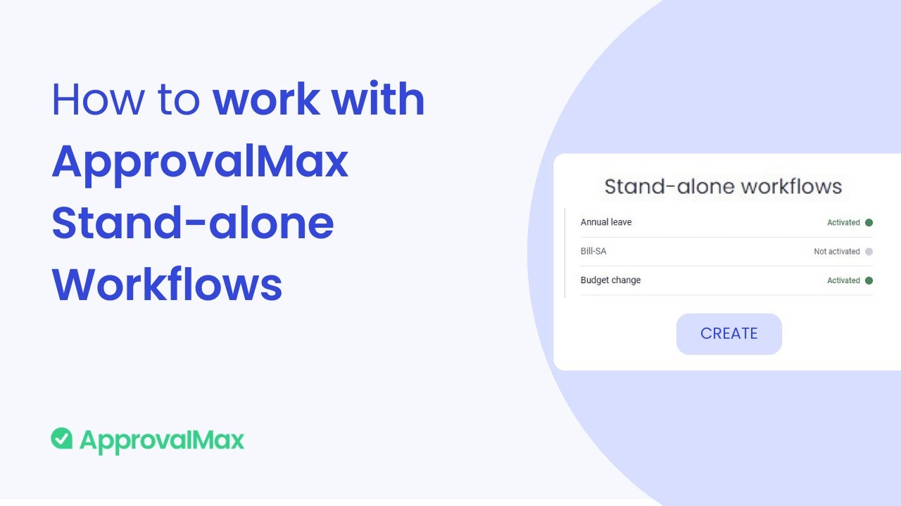 How to work with ApprovalMax Stand-alone Workflows - YouTube
