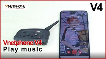 VNETPHONE V4 | Play music by V4 motorcycle bluetooth intercom