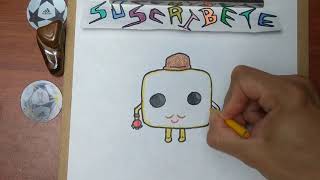 Como DIBUJAR y PINTAR a MR. P FUNKO POP de PIGGY ROBLOX/how to DRAW MR. P FUNKO POP from PIGGY