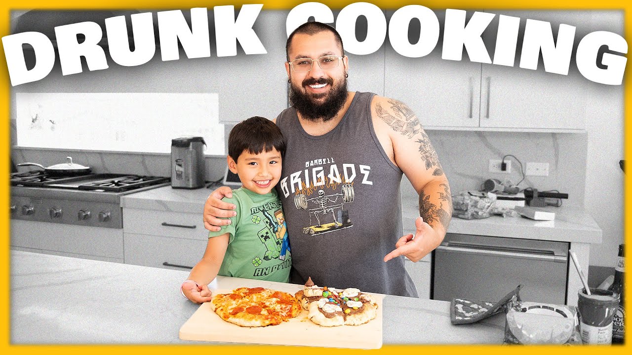 TAIKA GETS DRUNK MAKING PIZZA?! | DRUNK COOKING