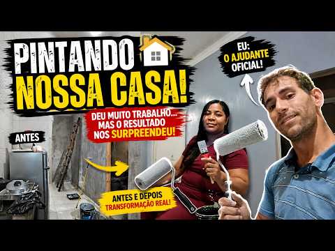 🏠 Transformação Incrível! Minha Esposa Pintou e Eu Ajudei