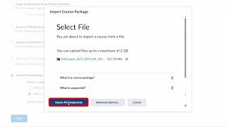 NBCC Faculty Tip Of The Week : Import Brightspace Course Package