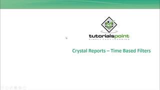 SAP Crystal Reports - Time Based Filters