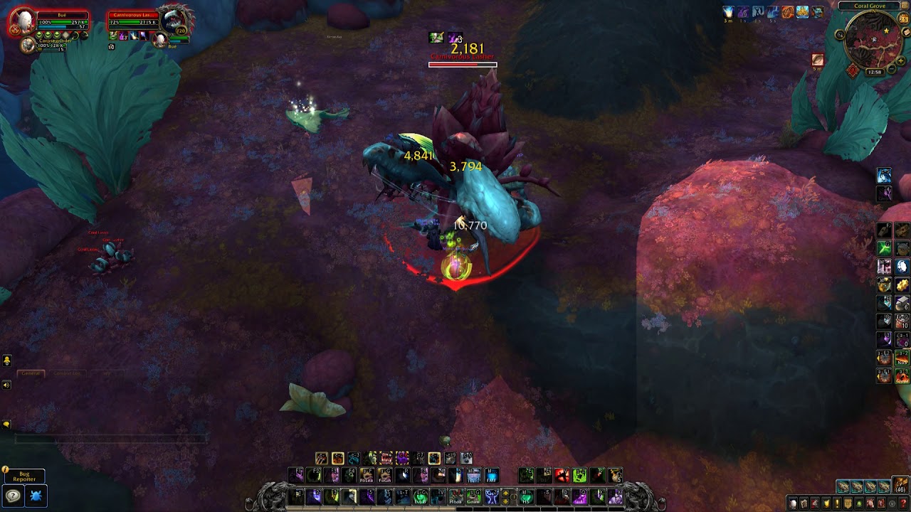 Carnivorous Lasher, WoW Rare (Nazjatar) 8.2