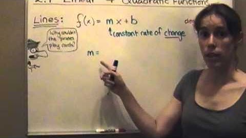 2.1 Linear and Quadratic Functions 1