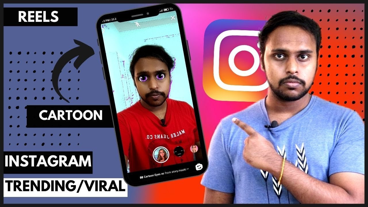 How to get Cartoon eyes filter on Instagram New Instagram Trending