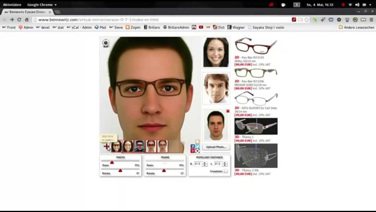 Virtual Eyeglasses Try On Software YouTube