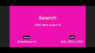 CS50 Web Search project 