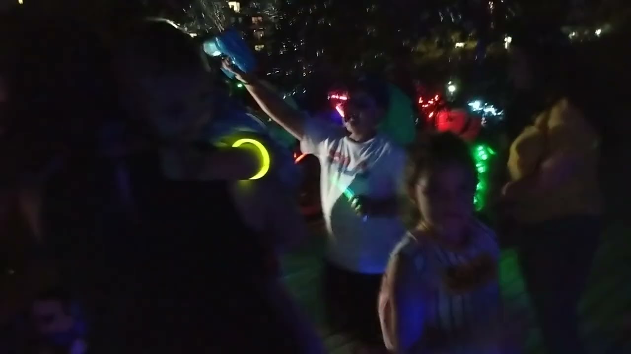 Half Time Disko Show by Toronto Neon Bike riders 14 July 2022.