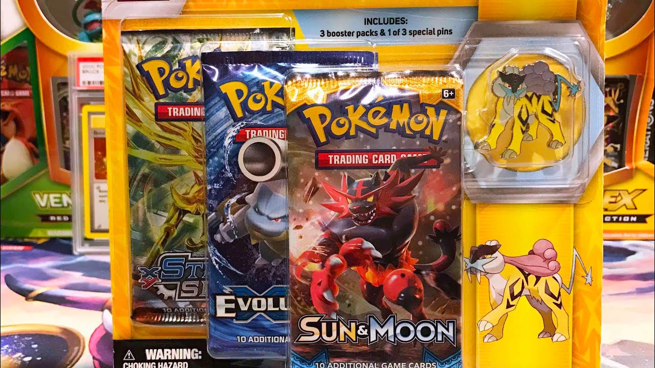 Opening a Cheap Raikou Pin Blister - Pokemon Cards