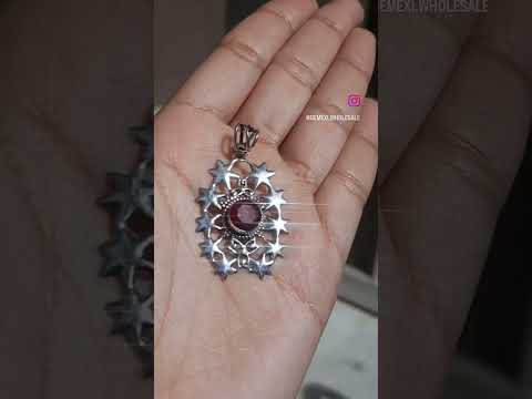 Red ruby gemstone Pendant #crystals #wholesalejewelry #handmadejewelry #youtubeshorts
