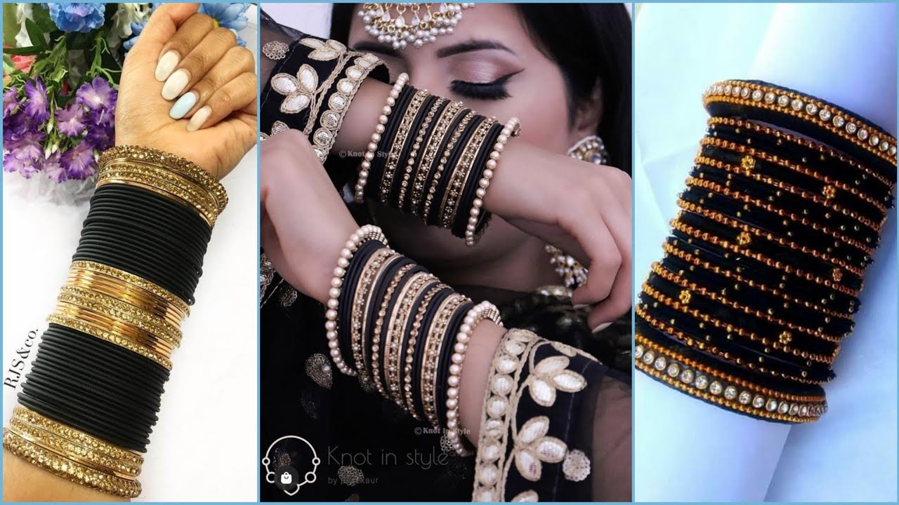 Black कलर के बैंगल्स को किस तरह से स्टाइल करें | Black bangles designs