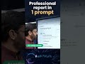 Stop wasting hours on reports. Use this one ChatGPT prompt. #ProfessionalReport #ChatGPT #AITools