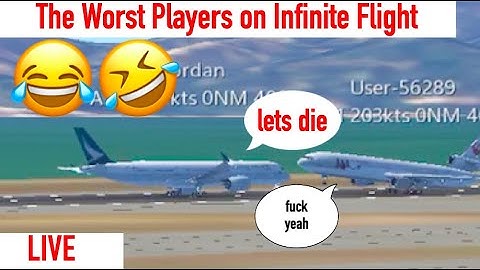 The Worst Player on Infinite Flight! Funny Fails
