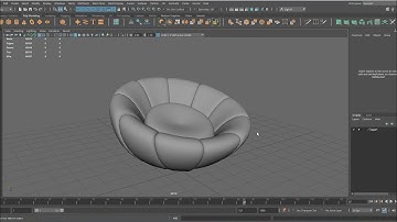Round sofa 3D models in Maya//#3d #3dmodel #animation #mayatutorial #maya #shorts #video #trending