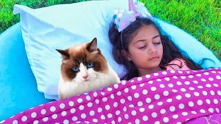 ¡GATITO PERDIDO! 🐱  Heidi y Zidane aprenden a AYUDAR A LOS NIÑOS con juegos en el patio!