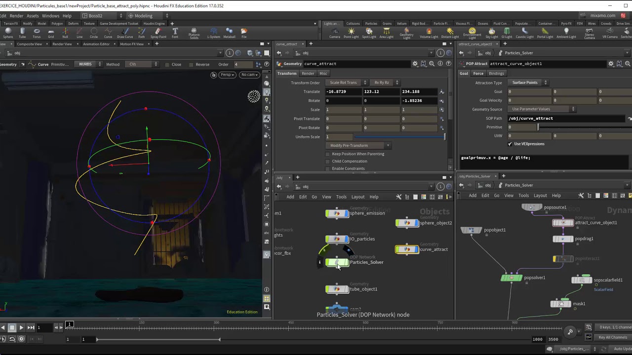 Tuto du Jeudi : Houdini - Attract Curve - YouTube
