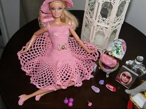 Vestido Princesa  Roupas barbie de crochê, Roupas de crochê para