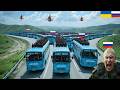 1 minute ago! Dozens of buses carrying Putin's troops were attacked on the border - ARMA 3