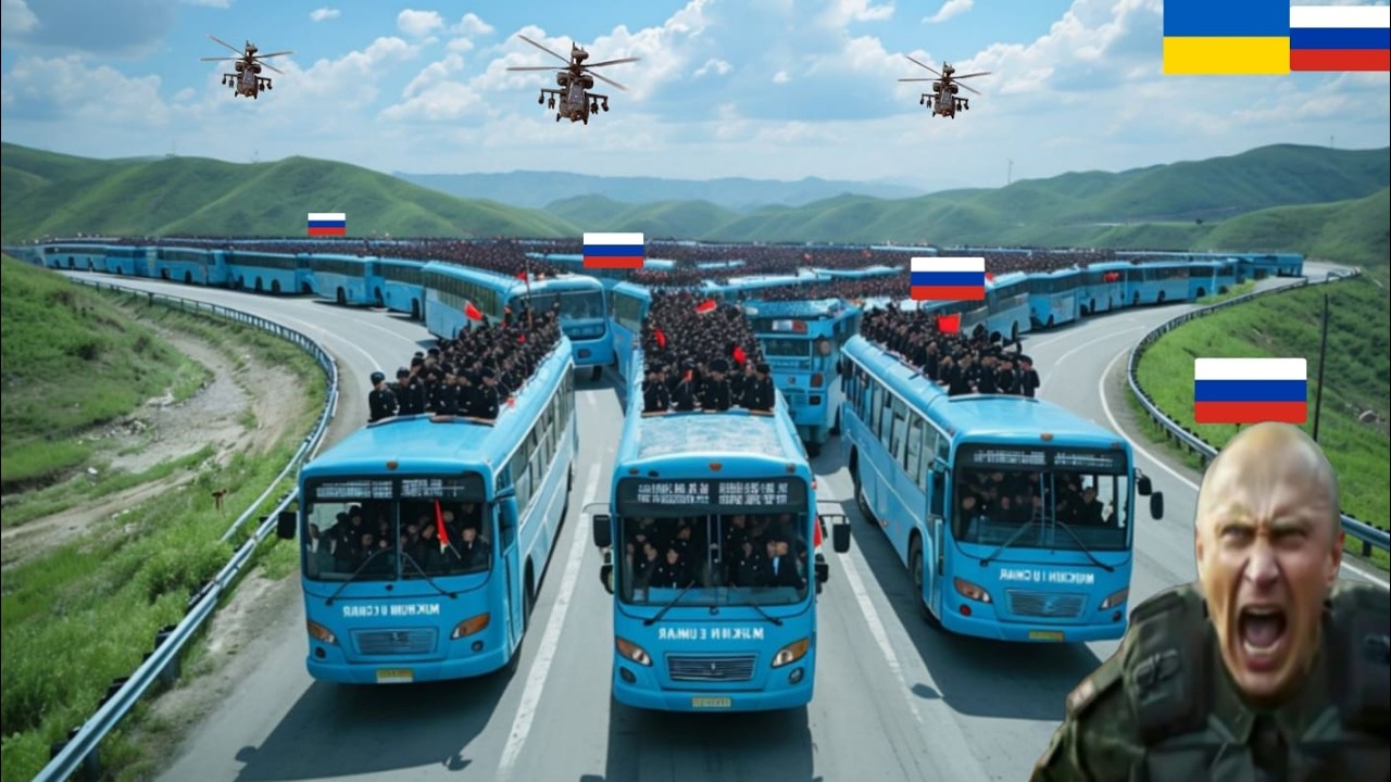 1 minute ago! Dozens of buses carrying Putin's troops were attacked on the border - ARMA 3