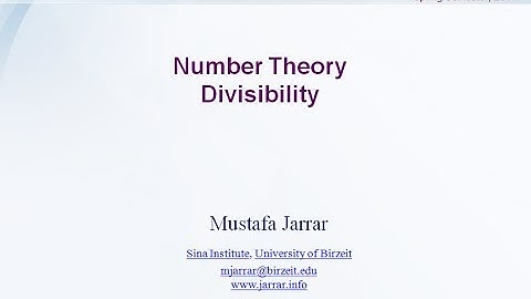 4.3 Divisibility in Number Theory