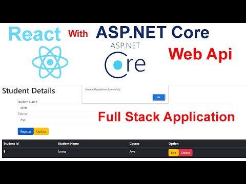 React with Asp.Net Core web Api Full Stack Crud Application