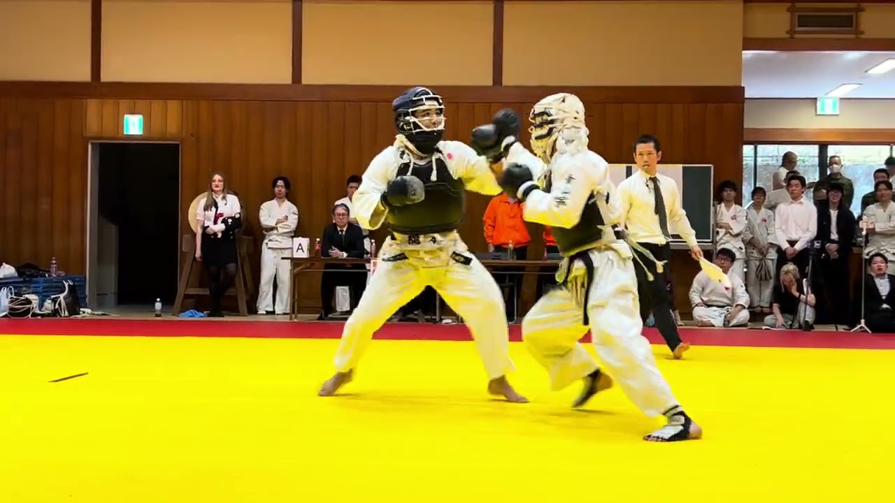 第25回日本拳法神奈川県選手権大会　一般男子段の部　第31試合（準々決勝）　橋本吉平 弐段（関東学院大学） VS 蓮沼祐 弐段（青山学院大学）