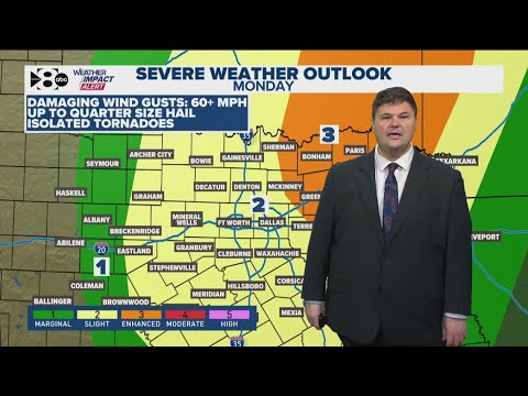 DFW Weather: Tracking severe storms heading into North Texas Monday ...