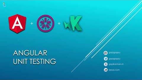 Angular Unit Testing - Agenda of course - Part 1