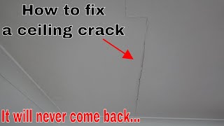 How to fix a crack in the ceiling - DIY