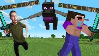 Battling The Ender Dragon With A Shared Inventory!