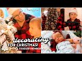 vlog // decorating for christmas!🎄with a toddler + a newborn 😅 || Christmas Decor Home Tour 2023