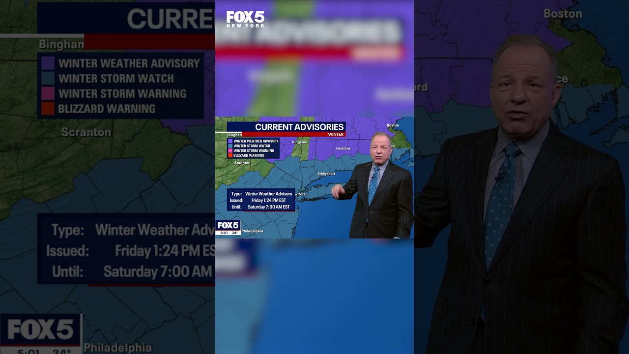 NYC could see a foot of snow Sunday ❄️