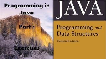 Programming in Java Part 1, Ch 1: Introduction to Computers, Programs, and Java Exers 1-1 to 1-5.
