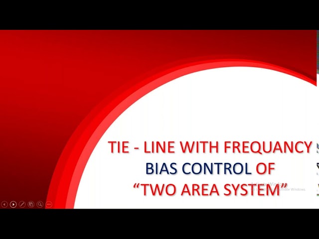 TIE LINE WITH FREQUANCY BIAS CONTROL OF TWO AREA SYSTEM 