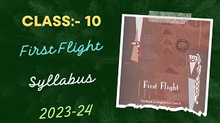 Class-10||First Flight Syllabus 2023-24||#ncert