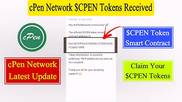 cPen Network New Update | $CPEN Tokens Received in BitMart Exchange | CPEN Smart Contract Address