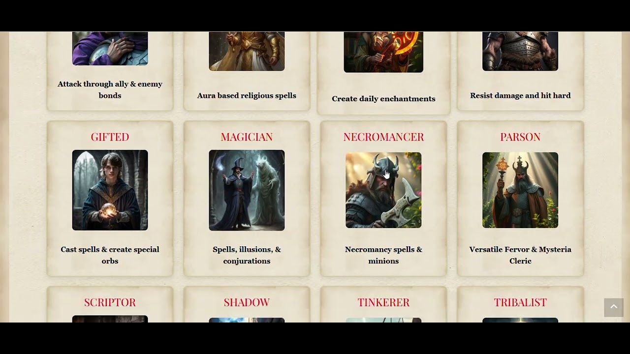 FANTASY RPG Character Builder Phase 2 - YouTube