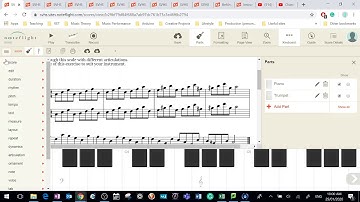 NoteFlight   Toggle adding instruments and viewing transposed parts